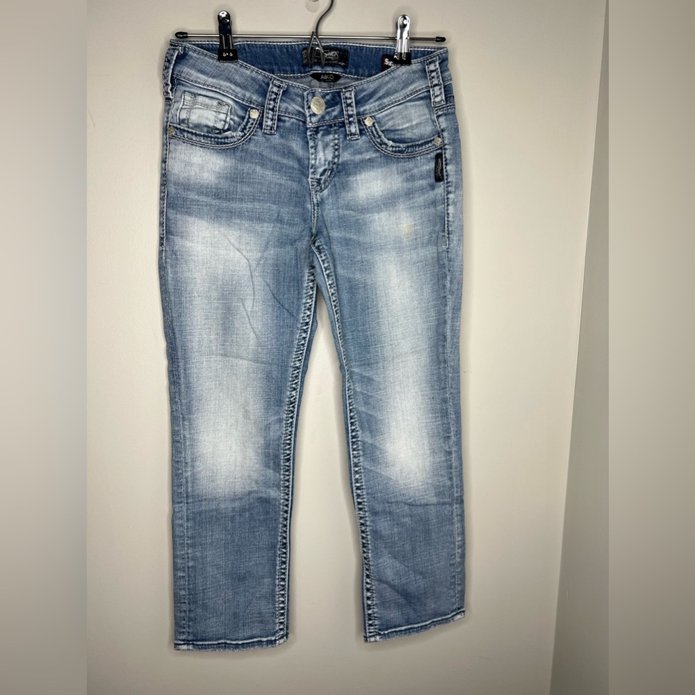 SILVER JEANS AIKO super stretch mid capri jean. 26/22. - Picture 1 of 6